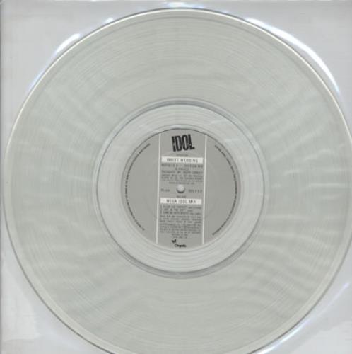 Billy Idol White Wedding - Clear Vinyl/PVC sleeve 12" vinyl single (12 inch record / Maxi-single) UK IDO12WH42374