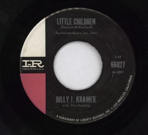 Billy J. Kramer & The Dakotas Little Children 7" vinyl single (7 inch record / 45) US BKD07LI776607