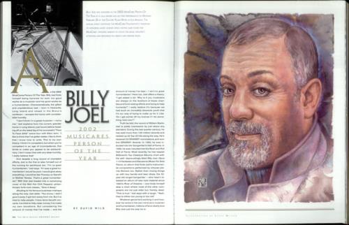 Billy Joel 44th Annual Grammy Awards Programme tour programme US BLYTRTH534161