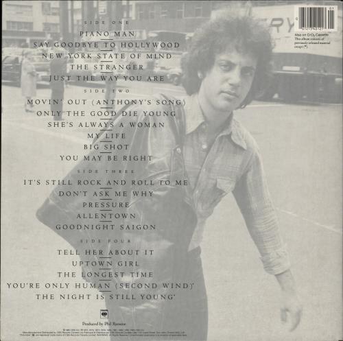 Billy Joel Greatest Hits - Volume I & Volume II 2-LP vinyl record set (Double LP Album) Canadian BLY2LGR879924