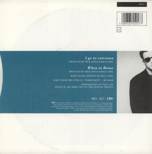 Billy Joel I Go To Extremes 7" vinyl single (7 inch record / 45) Dutch BLY07IG236939