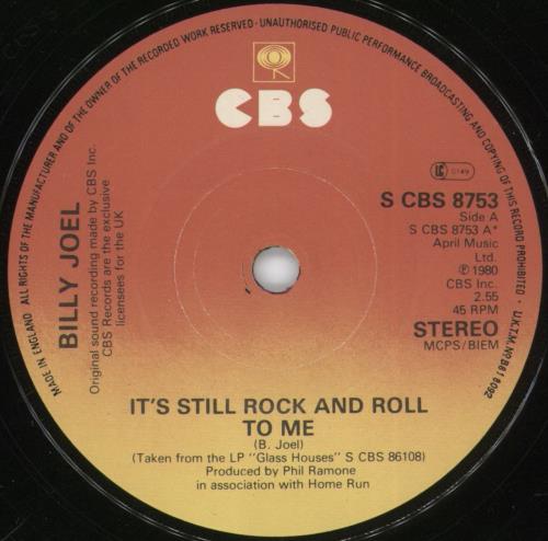 Billy Joel It's Still Rock And Roll To Me + P/S 7" vinyl single (7 inch record / 45) UK BLY07IT242335