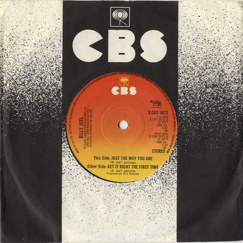 Billy Joel Just The Way You Are - Picture label 7" vinyl single (7 inch record / 45) UK BLY07JU587467
