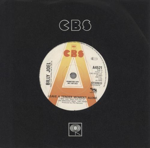 Billy Joel Leave A Tender Moment Alone 7" vinyl single (7 inch record / 45) UK BLY07LE788950