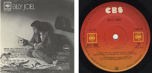 Billy Joel Mudandose - Movin' Out 7" vinyl single (7 inch record / 45) Mexican BLY07MU234128