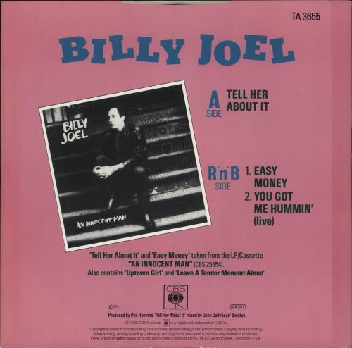 Billy Joel Tell Her About It 12" vinyl single (12 inch record / Maxi-single) UK BLY12TE35572