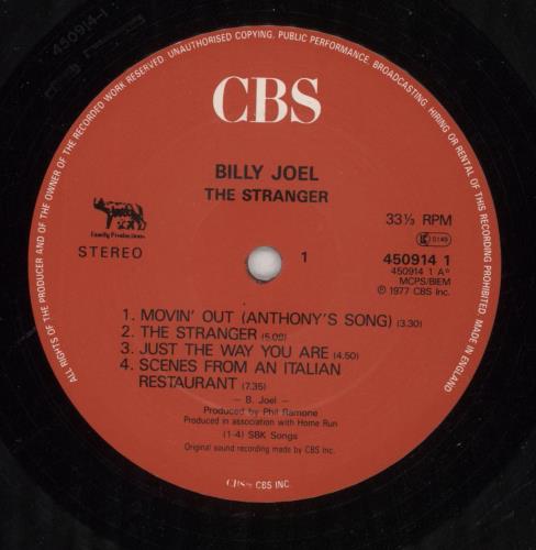 Billy Joel The Stranger - Open Shrink vinyl LP album (LP record) UK BLYLPTH869191