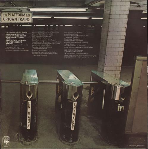 Billy Joel Turnstiles vinyl LP album (LP record) UK BLYLPTU707712