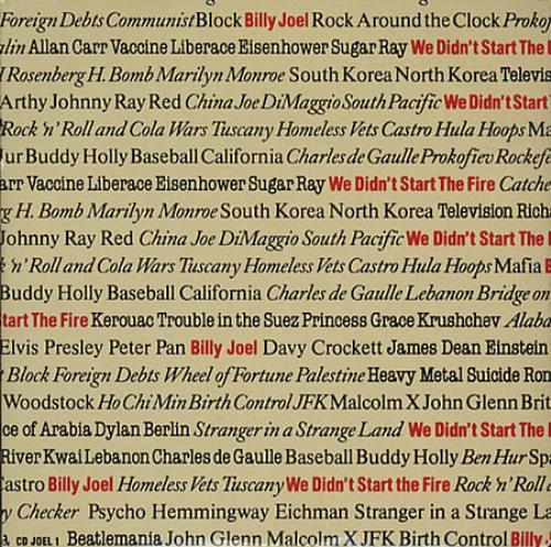 Billy Joel We Didn't Start The Fire CD single (CD5 / 5") UK BLYC5WE33230