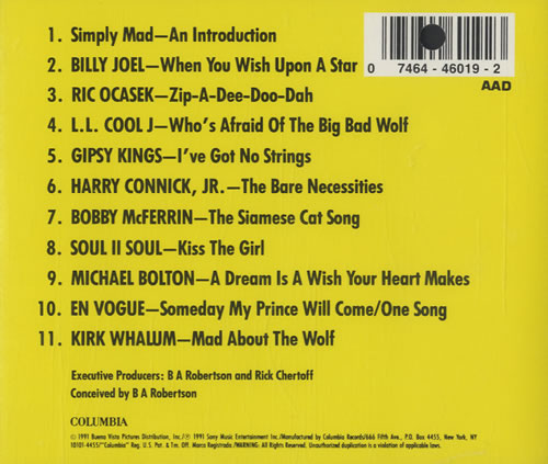 Billy Joel When You Wish Upon A Star - Simply Mad About The Mouse CD album (CDLP) US BLYCDWH276540