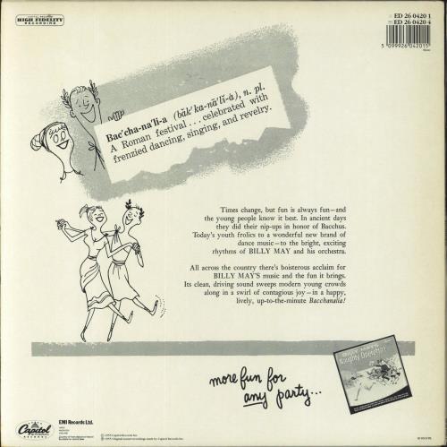 Billy May Bacchanalia! vinyl LP album (LP record) UK BM7LPBA640995