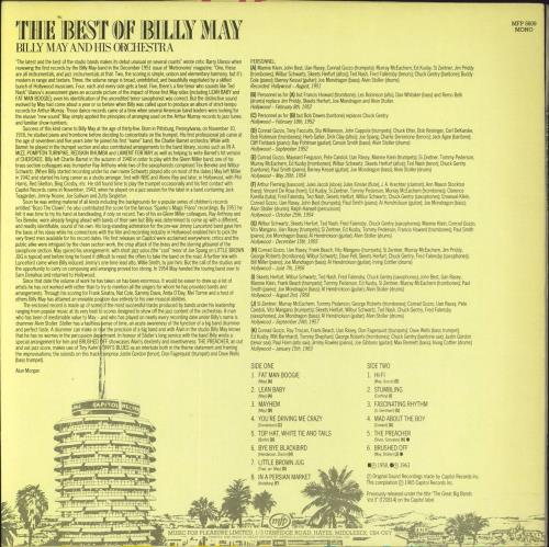 Billy May The Best Of Billy May vinyl LP album (LP record) UK BM7LPTH470854