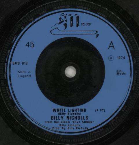 Billy Nicholls White Lightning / Hopeless-Helpless 7" vinyl single (7 inch record / 45) UK NCS07WH882156