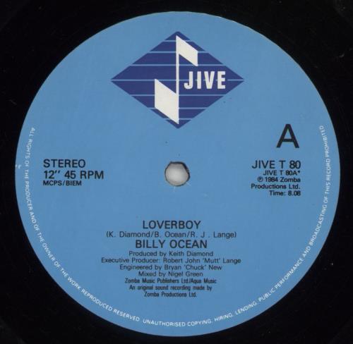 Billy Ocean Loverboy 12" vinyl single (12 inch record / Maxi-single) UK BCN12LO393095