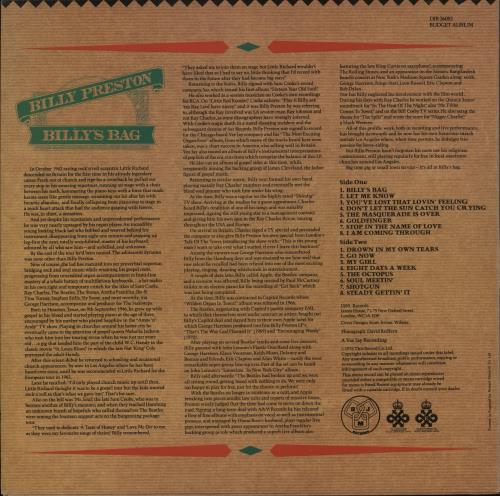 Billy Preston Billy's Bag vinyl LP album (LP record) UK BIPLPBI388423