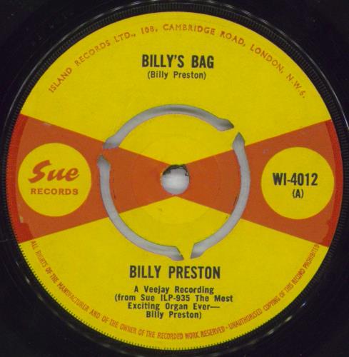 Billy Preston Billy's Bag 7" vinyl single (7 inch record / 45) UK BIP07BI684588
