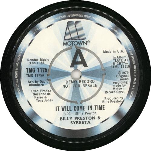 Billy Preston It Will Come In Time - A Label 7" vinyl single (7 inch record / 45) UK BIP07IT459702