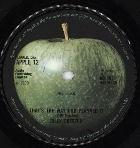 Billy Preston That's The Way God Planned It - Solid - P/S 7" vinyl single (7 inch record / 45) UK BIP07TH77929