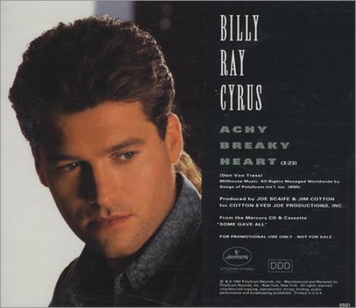 Billy Ray Cyrus Achy Breaky Heart CD single (CD5 / 5") US BRCC5AC274651