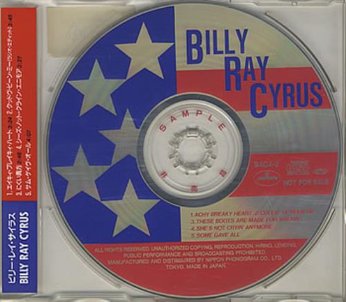 Billy Ray Cyrus Sampler CD single (CD5 / 5") Japanese BRCC5SA148849