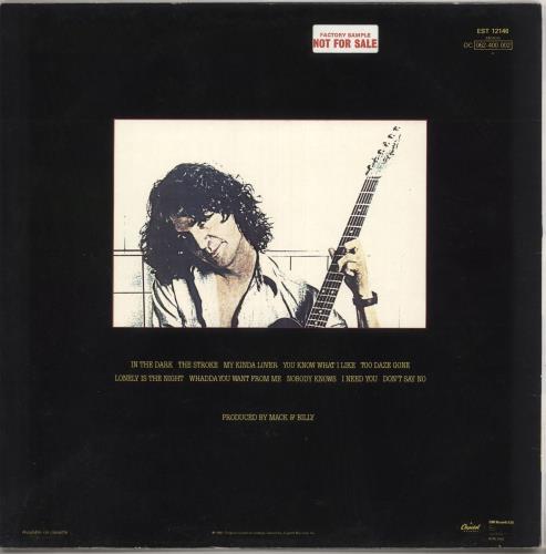 Billy Squier Don't Say No + Inner + Factory Sample + Autographed vinyl LP album (LP record) UK BSQLPDO740455