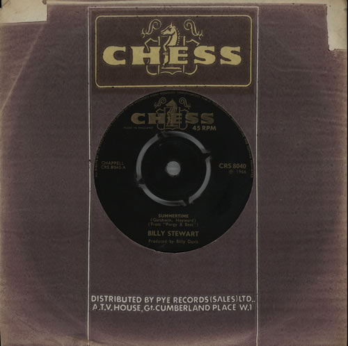 Billy Stewart Summertime 7" vinyl single (7 inch record / 45) UK B2W07SU571244