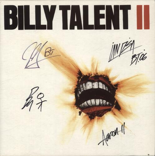 Billy Talent Billy Talent II - Autographed 2-LP vinyl record set (Double LP Album) UK B562LBI877404