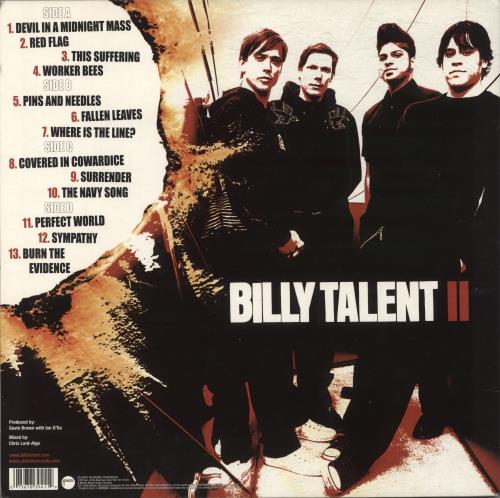 Billy Talent Billy Talent II - Autographed 2-LP vinyl record set (Double LP Album) UK B562LBI877404