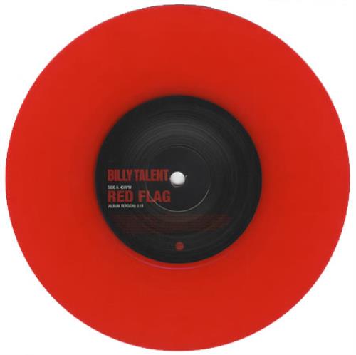 Billy Talent Red Flag - Red Vinyl 7" vinyl single (7 inch record / 45) UK B5607RE372157