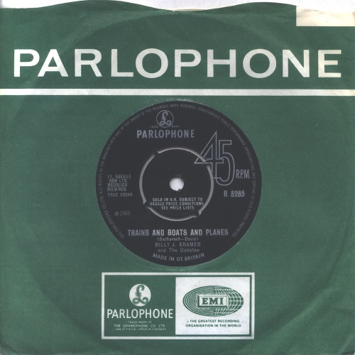 Billy J. Kramer & The Dakotas Trains And Boats And Planes UK 7" vinyl