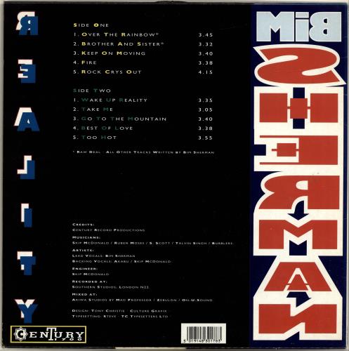 Bim Sherman Reality vinyl LP album (LP record) UK BV-LPRE697735