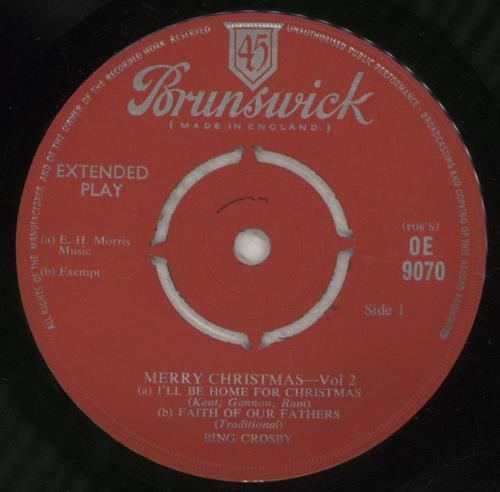 Bing Crosby Merry Christmas (Volume Two) 7" vinyl single (7 inch record / 45) UK BNG07ME878713