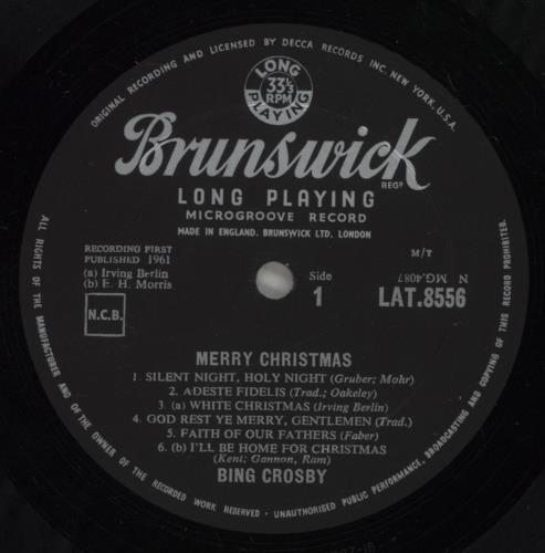 Bing Crosby Merry Christmas vinyl LP album (LP record) UK BNGLPME885410