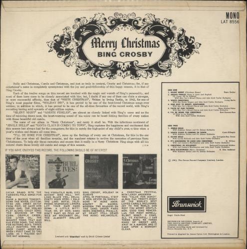 Bing Crosby Merry Christmas vinyl LP album (LP record) UK BNGLPME885410