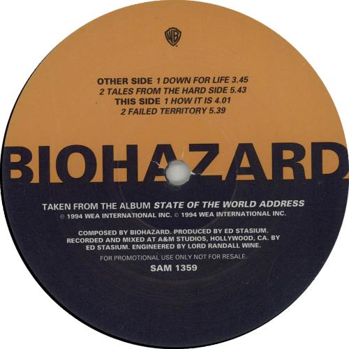 Biohazard State Of The World Address Sampler 12" vinyl single (12 inch record / Maxi-single) UK B-H12ST653693