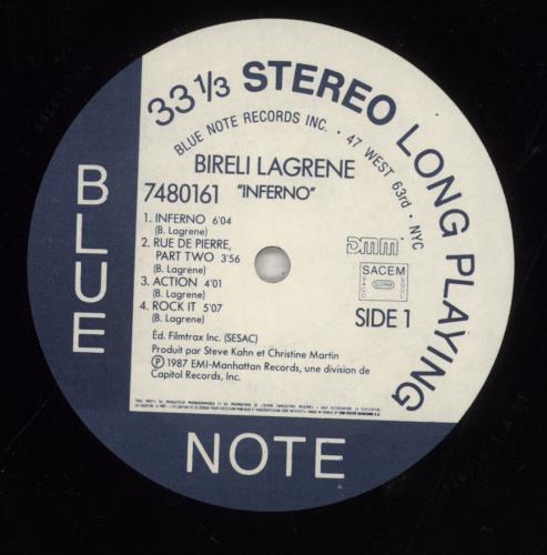Bireli Lagrene Inferno vinyl LP album (LP record) US B61LPIN855219