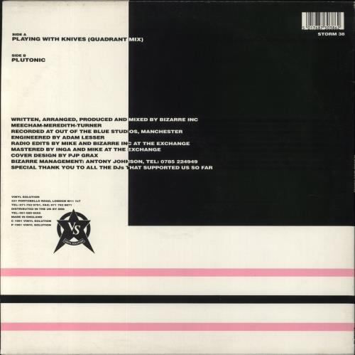 Bizarre Inc Playing With Knives 12" vinyl single (12 inch record / Maxi-single) UK BZI12PL628581
