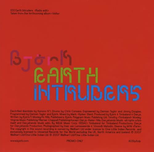 Bjrk Earth Intruders CD single (CD5 / 5") UK BJKC5EA401150