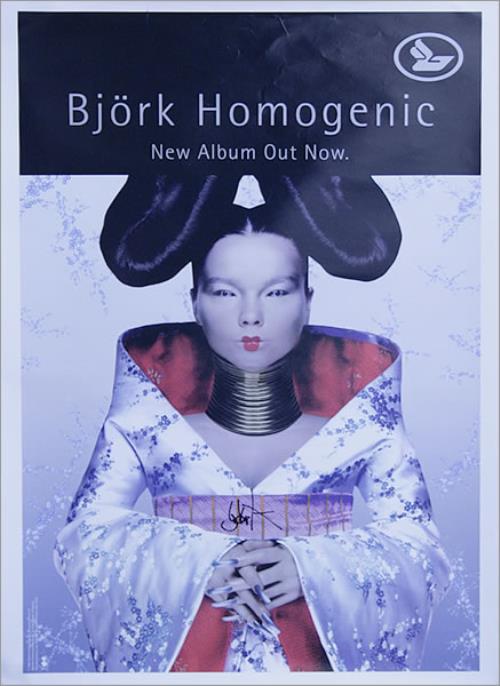Bj�rk Homogenic - Autographed poster US BJKPOHO536620