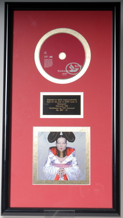 Bj�rk Homogenic award disc Danish BJKAWHO591322