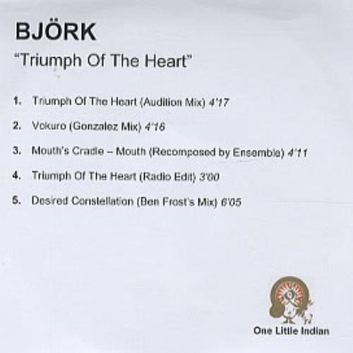 Bj�rk Triumph Of The Heart CD-R acetate UK BJKCRTR317630
