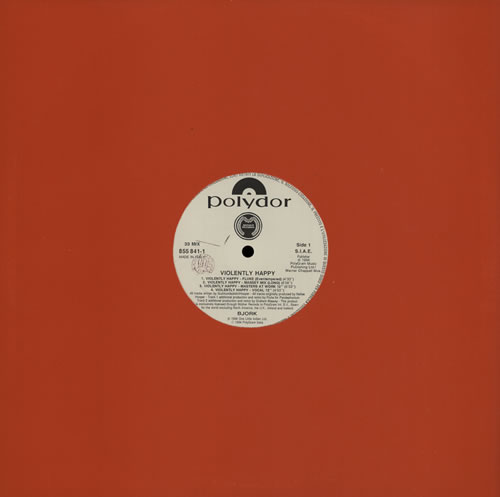 Bj�rk Violently Happy 12" vinyl single (12 inch record / Maxi-single) Italian BJK12VI32517