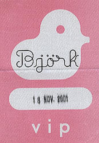 Bj�rk VIP Tour Pass tour pass French BJKTPVI347867