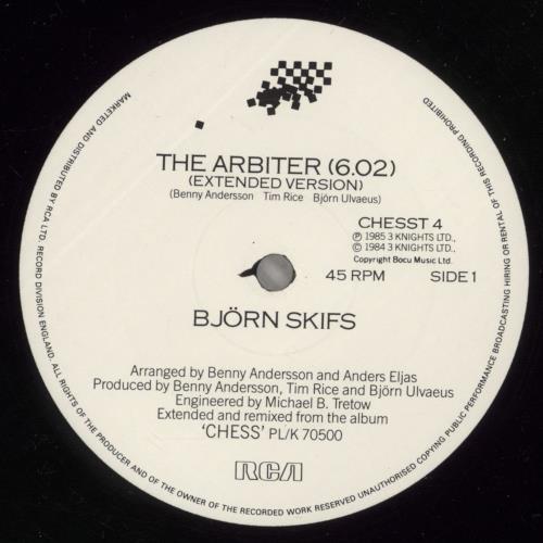 Bj�rn Skifs The Arbiter 12" vinyl single (12 inch record / Maxi-single) UK G5K12TH107563