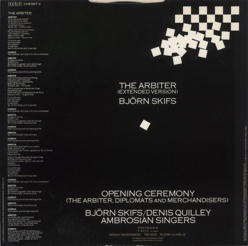 Bj�rn Skifs The Arbiter 12" vinyl single (12 inch record / Maxi-single) UK G5K12TH107563