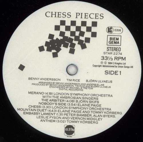 Bjorn & Benny Chess Pieces vinyl LP album (LP record) UK B&BLPCH339585