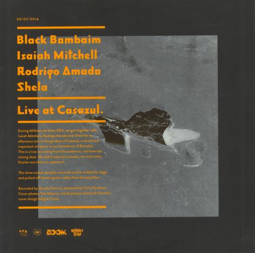 Black Bombaim Live at Casazul vinyl LP album (LP record) Portuguese 5ORLPLI808959