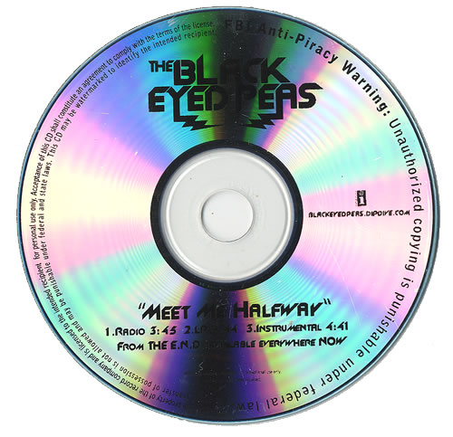 Black Eyed Peas Meet Me Halfway CD-R acetate US BPECRME491841