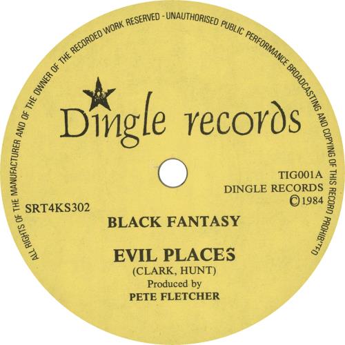 Black Fantasy Evil Places 7" vinyl single (7 inch record / 45) UK QMH07EV702279