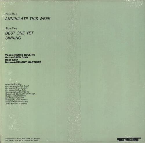 Black Flag Annihilate This Week 12" vinyl single (12 inch record / Maxi-single) US BD712AN554499